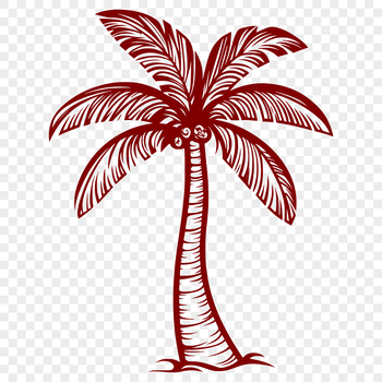 Palm tree silhouette in a simple vector design suitable for various cutting machines and laser cutters.