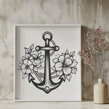 Ornate Anchor In SVG Format