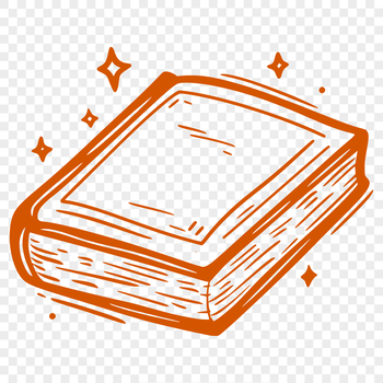 A digital illustration of a book with its cover opened, suitable for educational purposes in schools.