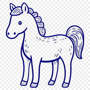 A vector illustration of a horse in its entirety, suitable for customization and editing.