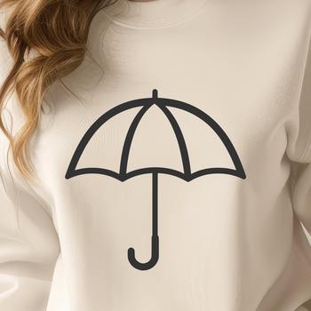 Illustrative illustration of a colorful umbrella with a functional design