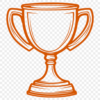 A detailed SVG trophy icon suitable for various design applications.