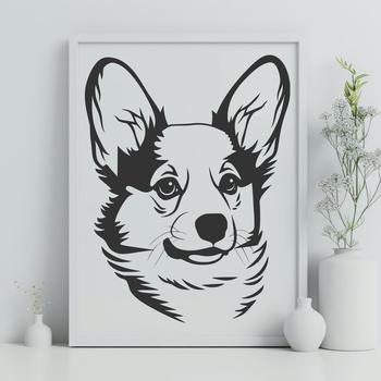 Beautiful Dog - Laser Cutter SVG