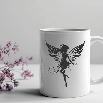 A detailed illustration of a mythical fairy in full-body attire, suitable for vector art and design projects.