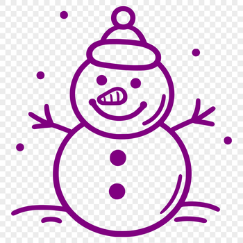 A winter-themed snowman made from stacked blocks of snow, perfect for Christmas decorations or festive designs.
