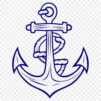A set of anchor shapes in various sizes and styles, designed as vector art.