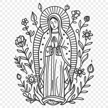 Creative Virgin Mary Vector Craft File