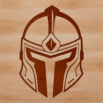 Spartan warrior in traditional Greek armor, ready for battle.