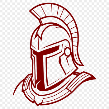 A classic Greek warrior in traditional attire, wearing a helmet and shield.