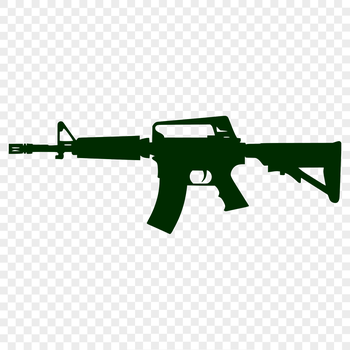 A detailed illustration of a rifle in vector format for design and crafting purposes.