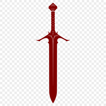 A high-resolution vector illustration of a traditional-style sword with intricate details.