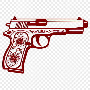 Gun Clip Art In SVG, PNG, PDF And DXF Formats