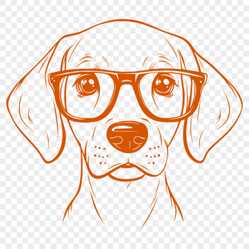 A loyal Weimaraner dog breed wearing glasses with a unique personality.