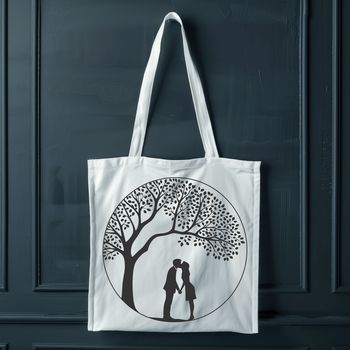 Illustration of a tree with intertwined branches forming a heart shape, symbolizing love and affection.