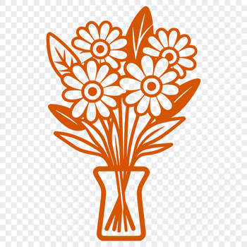 A hand-drawn illustration of a bouquet of flowers in various colors and shapes, suitable for vector graphics.