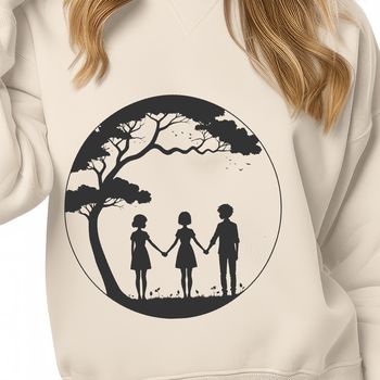 An elegant vector design featuring a pair of trees embracing each other, ideal for valentine's day or wedding decorations.
