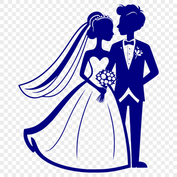 A bride and groom standing together at the altar with flowers and a wedding ring.