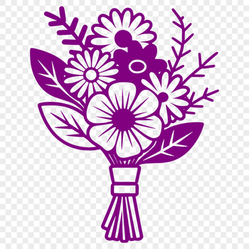 A digital bouquet of flowers, ideal for vector graphics and design projects.
