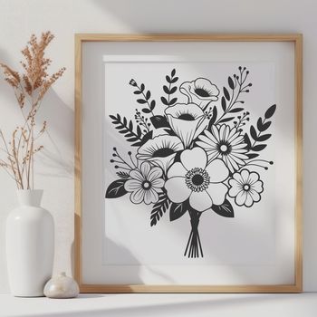 A bouquet of mixed flowers in various colors, perfect for decorating or as a gift.