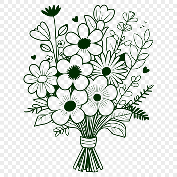 A colorful arrangement of flowers in a bouquet design, suitable for various occasions such as weddings and Mothers Day.