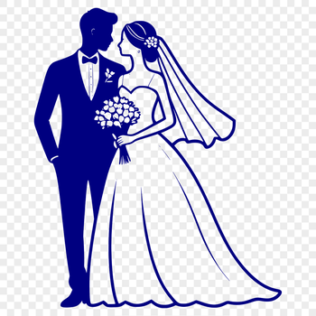 A couple exchanging vows on their wedding day, surrounded by friends and family.