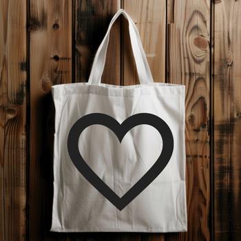 A simple line drawing of a love heart, suitable for Valentines or wedding decorations.
