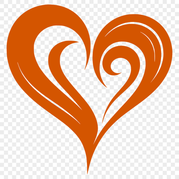 A simple, vector heart shape suitable for digital design and crafting projects.