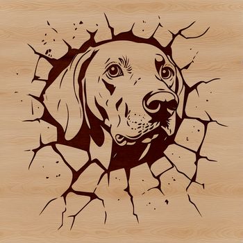 A medium-sized dog breed with a distinctive coat pattern, often depicted as energetic and agile.