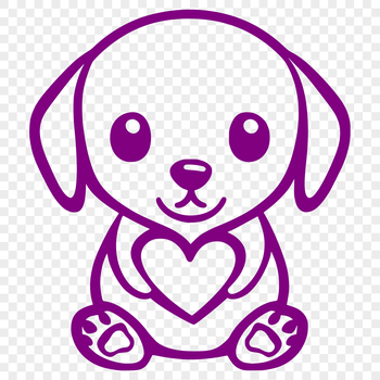 A full-body portrait of a sitting Weimaraner dog in vector format.