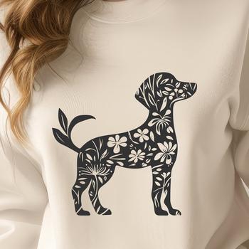 A vector illustration of a standing Weimaraner dog in full body pose.