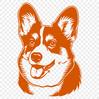 Free Artistic Welsh Corgi Decal