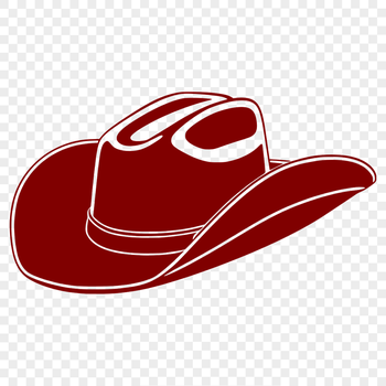 A classic cowboy hat design in vector format.