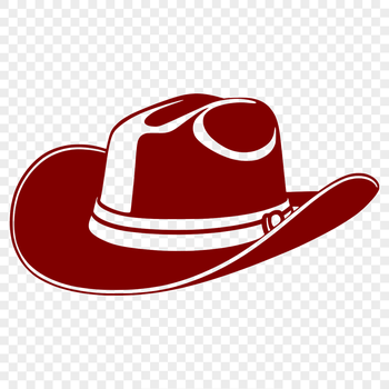A classic cowboy hat design in vector format, ideal for cutting machines and laser cutters.