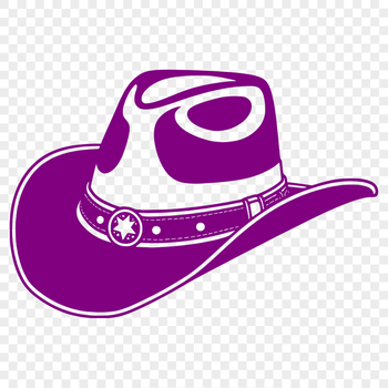 A traditional western-style hat worn by cowboys, designed as a vector graphic.