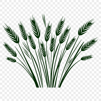 A stylized vector illustration of a wheat plant, suitable for cutting machines or laser engraving.