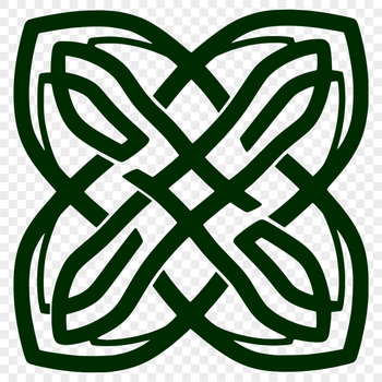 A traditional Celtic-inspired ornate shape with intricate pattern details.