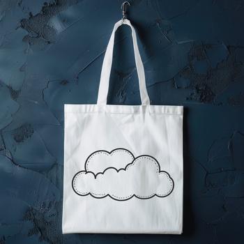 A stylized illustration of a cloud used as a vector graphic.