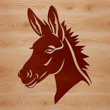 SVG illustration of a donkey's head, suitable for vector design and cutting machine use.