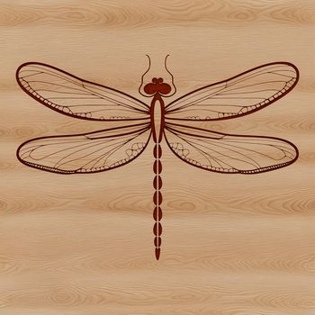 A colorful illustration of a dragonfly in flight, ideal for vector graphics.