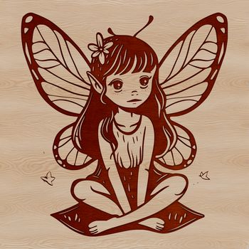 A whimsical illustration of a mythical creature from a fairy tale, depicted in vector art.