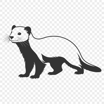 Ferret animal silhouette vector art for commercial or personal use, suitable for cutting machines like Cricut.
