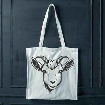 An SVG graphic of a goat, ideal for use with cutting machines or laser cutters.