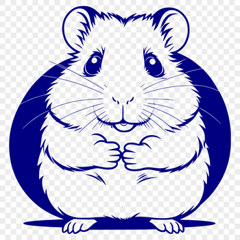 A small, furry rodent standing on its hind legs, suitable for vector art designs and cutting machine projects.