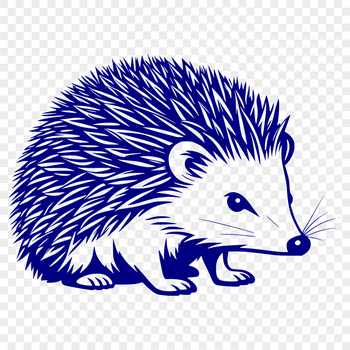 An SVG graphic featuring a hedgehog, suitable for use in various design applications.
