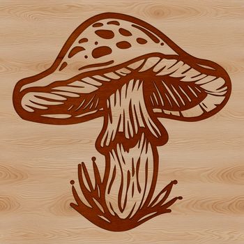 A high-quality vector illustration of a mushroom, ideal for use in various graphic design projects.