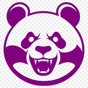 An editable vector graphic of a panda for various uses including design, crafting, and cutting projects.