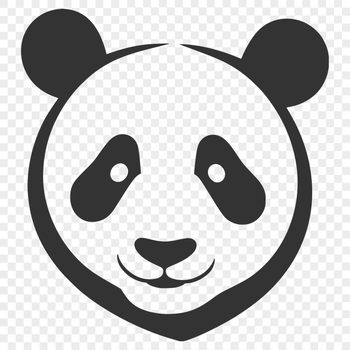 A high-resolution vector illustration of a panda in its natural habitat.