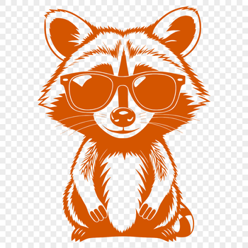 A simple SVG illustration of a raccoon in various poses, suitable for digital projects.