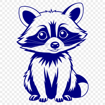 A detailed illustration of a raccoon in a vector format, suitable for various applications.