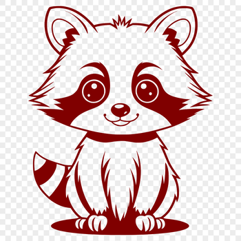 A digital illustration of a raccoon in vector format, ideal for commercial and personal projects.